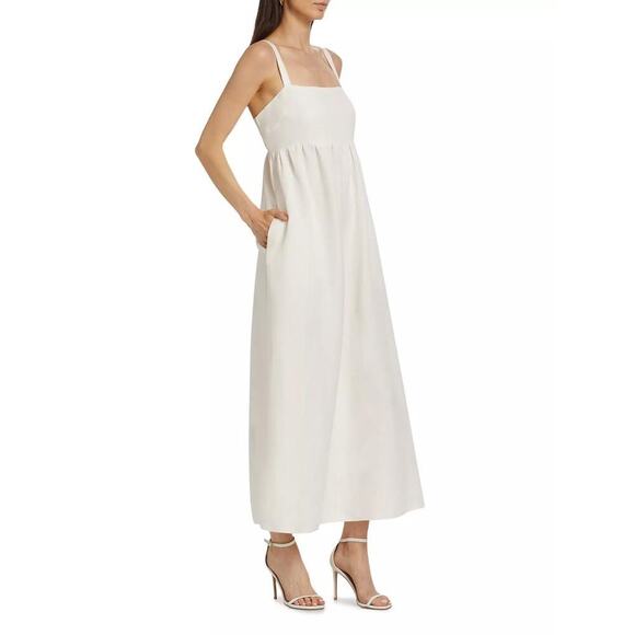 L'AGENCE Jessamy Empire Waist Dress in Ivory Size 8 - Picture 2 of 5